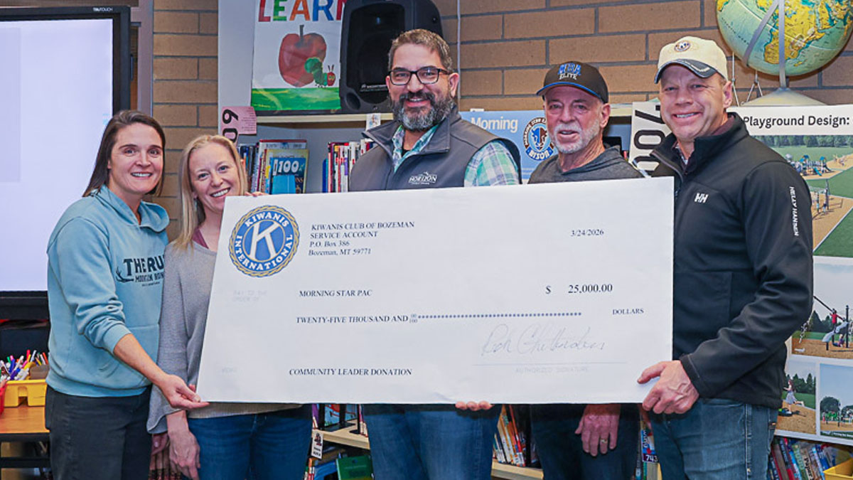 Bozeman Kiwanis Donates $25,000 for Playground